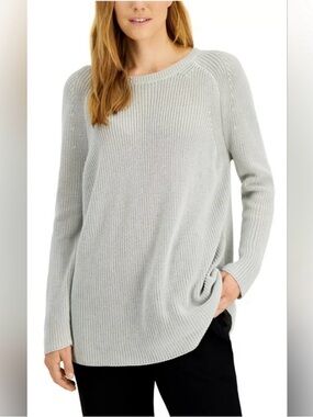 Eileen Fisher Organic Cotton Tencel Women's Knit Sweater  Crewneck Medium